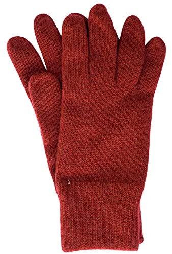 FosterNatur, Herren Handschuhe/Fingerhandschuhe, 100% Wolle extrafine (9, Russet Red)