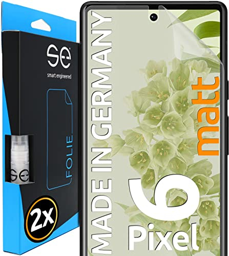 2x se® 3D SCHUTZFOLIE Entspiegelt für Google Pixel 6,Anti-Staub, 100% Fingerabdruck & FaceID kompatibel, einfache blasenfreie Installation, Ultra-Klar, Stoß-Kratzfest, aus Deutschland