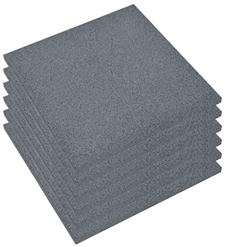 vidaXL 6x Fallschutzmatten Gummimatten Spielplatzmatten Fallschutzplatte Gummiplatten für Spielplatz Pool Schaukel Spielturm Gummi 50x50x3cm Grau