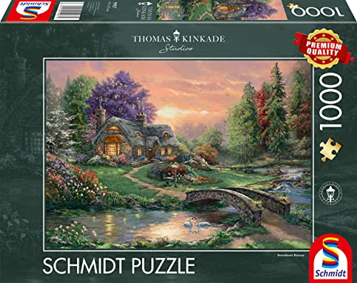 Schmidt Spiele 59937 Thomas Kinkade, Sweetheart Retreat, 1000 Teile Puzzle