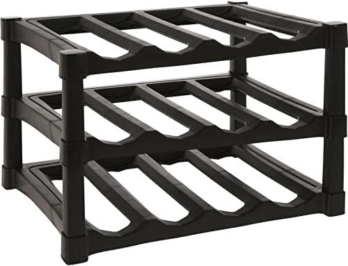 Weinregal Flaschenregal Weinschrank Regal Wein Aufbewahrung Kunststoff 12 Flaschen 0240