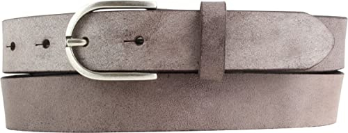 BELTINGER Damen-Gürtel aus weichem Vollrindleder Vintage-Look 3 cm | Leder-Gürtel für Damen 30mm | Schmaler Gürtel Used-Look | Braun 90cm