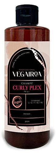 VEGAIROA - Curly Plex Shampoo - Shampoo für definierte Locken ohne Kräuseln - Tiefenwirksame Feuchtigkeitspflege - Für lockiges oder gewelltes Haar - Professionelles veganes Friseurprodukt - 300ml