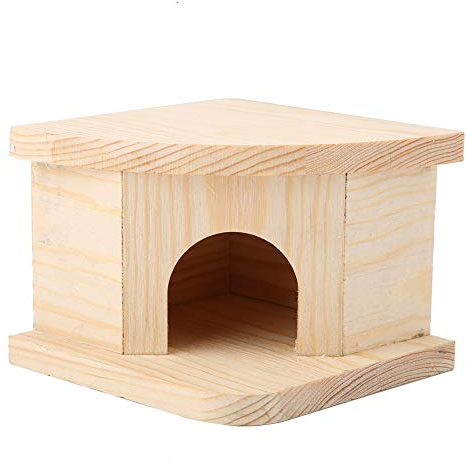 Hamster Versteck, Holzhaus Mäuse Maus Spielen Verstecken Kaubare Belüftete Hütte Haustiere Waldhaus Natural Living Eckhaus Lebensraum Dekoration für Chinchillas Kleine Chinchilla Ratte Rennmäuse Platz