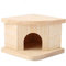 Hamster Versteck, Holzhaus Mäuse Maus Spielen Verstecken Kaubare Belüftete Hütte Haustiere Waldhaus Natural Living Eckhaus Lebensraum Dekoration für Chinchillas Kleine Chinchilla Ratte Rennmäuse Platz