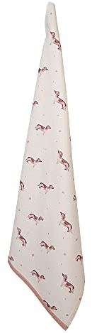 Clayre & Eef Geschirrtuch 50x70 cm Beige Baumwolle Rechteck Dackel Küchentuch