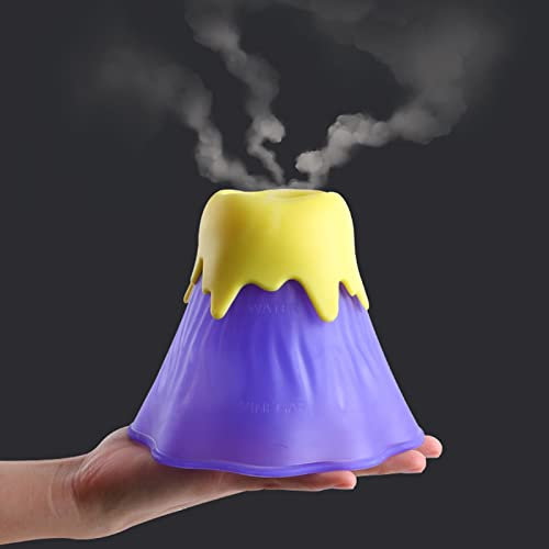 Smart Microwave Steam Cleaner, Erupting Volcano Steam Cleaner,Microwave Cleaner Thoroughly Clean in Minutes, Steam Clean Kitchen Gadget Cleaning Tool, for Home or Office. (purple yellow)
