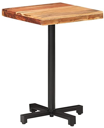 WIFESE Bistrotisch Quadratisch Akazie Massivholz 50x50x75 cm Bartisch KüChentisch Stehtisch Kleiner Tisch Stehtische Bartisch KüCheninsel Kleiner Esstisch Industrial MöBel Stehtisch Outdoor