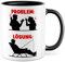 Angler Tasse Fischer Kaffeetasse Angeln Geschenk lustig Fischen Geschenkidee Witz Teetasse (Weiß & Schwarz)