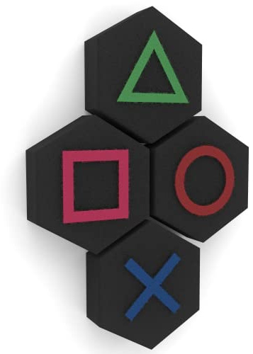 PolySound® ECO Akustikpaneele selbstklebend - 4 Gaming Schallabsorber Motiv Erweiterungsset für RAW/ECO Sets - Extremer Schallschutz als Wandbild