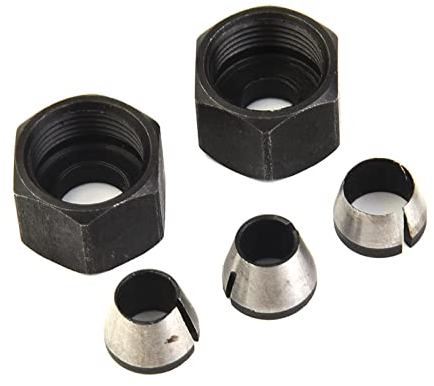 3 pinzas de fresadora, portabrocas para máquina de grabado con 2 tuercas adaptador de vástago de broca de enrutador para recortar máquinas de grabado