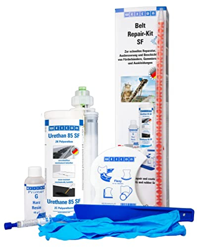 WEICON Belt Repair-Kit SF 590 g | Sehr schnelle Reparatur, Ausbesserung und Beschichtung von Oberflächen aus Gummi