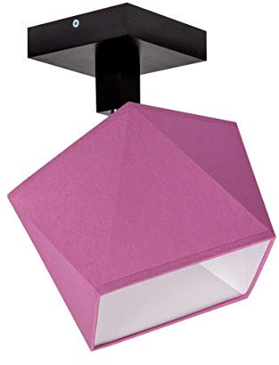 alfalux Deckenlampe DIA11RODPR dreh- und schwenkbar Deckenstrahler Deckenleuchte Leuchte 1-flammig Holz Kinderzimmer Wohnzimmer Lampe LED-geeignet (Rosa)