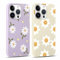 Yoedge 2 Stück HandyHülle für iPhone 14 Pro Hülle 6,1, Mädchen Schutzhülle Blumen Muster Aesthetic Design,Frauen Geschenk Weich TPU Silikon Stoßfest Cover Case für iPhone 14 Pro, Lila Blume