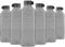 Plastic Water Bottles 6 Pack 900ml Reusable Juice Drink Bottles Fridge Door Storage Beverage Table Water Serving Bottle with Screw Cap Lid BPA Free for Outdoor Sports Gym Transparent (6PC- Black)