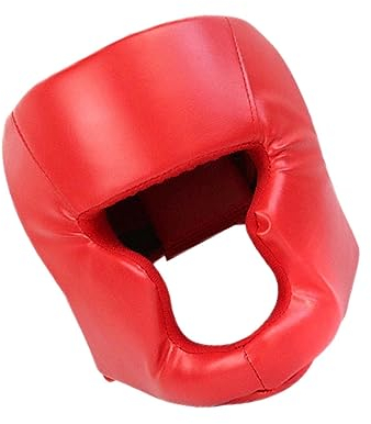 ICDKOYK Schlanker Box und Sparring Kopfschutz. Praktischer MMA Kopfschutz, Rot, Kind