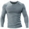 Muscle Alive Herren Fitness Langarmshirts Fest Kompression Grundschicht Bodybuilding Tops Polyester und Spandex 9309 Grau L