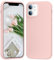 PuyaTeya Liquid Silikon handyhülle für iPhone 12 hülle,iPhone 12 Pro hülle, Hochwertiges Silikon-4 Schichten stoßfeste Handyhülle, kratzfestes weiches Mikrofaserfutter 6.1 Zoll (Rosa)