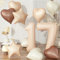 17th Birthday Balloons Decor, Helium Apricot Beige 17 Balloon, Neutral Brown Tan White Sand Cream Heart Balloon Foil Nude Taupe Star Balloons for Girls Birthday Wedding Anniversary Party Decoration
