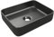 Vente-unique - Vasque à poser rectangle en céramique - Noir mat - 50 x 39 cm - JUNIKO II
