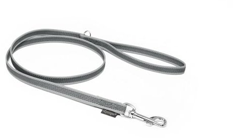 Mystique® Gummierte Leine 12mm mit Handschlaufe Standard Karabiner grau 3m