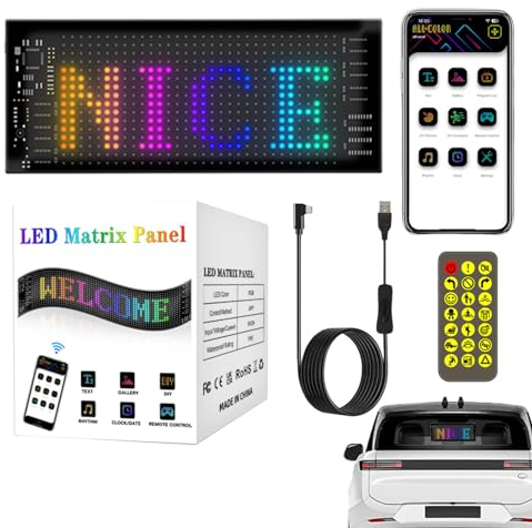 Led Anzeigetafel, Led Anzeige Programmierbar, Led Laufschrift Mit Textmusteranimation, Leuchtreklame Personalisiert, Leuchtschild FüR Auto, LKW, Text, Graffiti