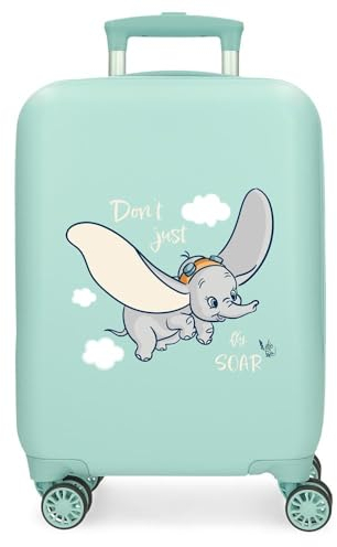 Disney Dumbo Fly Luggage – Kindergepäck, Unisex-Kinder, Dumbo-Handgepäck mit seitlichem Zahlenschloss und 4 Rädern ist aus ABS, einem stabilen und leichten Material.