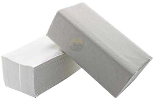 KURTT - Premium Papiertücher 24 x 21 cm, weiß 3 x 200 Blatt - 2-lagig, ZZ-Falten-Papierhandtücher, geeignet für Spender, Einweghandtücher, Einwegpapier