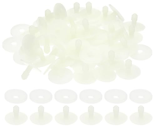 PATIKIL 25mm Gelenke, 30er Set die Bären-Limbs, Kopfgelenke-Bastelzubehör | Kunststoff-Abnehmbare Tiergelenke Verbindungsstücke Engage Bolt Herstellung von für, Weiß