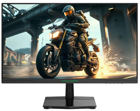 TITAN ARMY 240Hz 1440P Gaming Monitor 24.5 Zoll, QHD 2560 x 1440, Fast IPS 1ms GTG, Adaptive Sync Rahmenloser Monitor, 126% sRGB, HDR10, Low Blue Light, 100*100 VESA, HDMI 2.0 DisplayPort 1.4 P2510S