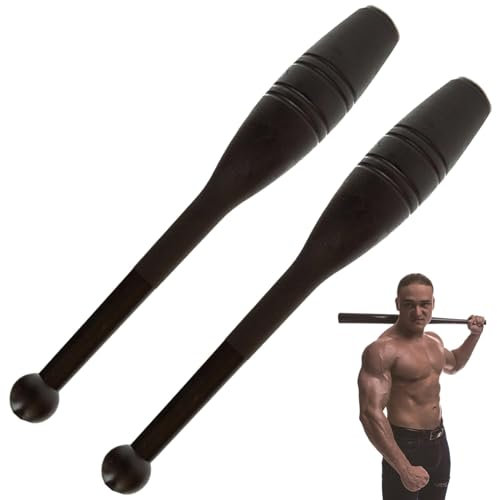 Jorzer Indian Clubs 2 Maza De Entrenamiento De 1 Libra con Agarre Apretado Barra De Entrenamiento Ponderada Maza De Plástico Resistente Barra Ponderada Reutilizable para Fuerza Total