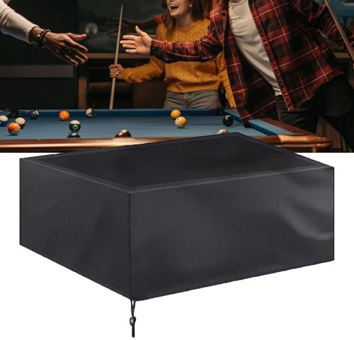 Outdoor Pool Table Cover, Waterproof & Dustproof Oxford Fabric Billiard Cover For Rectangular/Oval Patio Table, Pool Table Accessories(260 * 135 * 82cm(8ft))