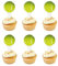 25 Stück Doppelseitiges Tennis Cupcake Topper - Sport Kuchen Dekoration für Themed Party und Periphere Aktivitäten