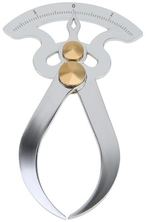 Smgda Inside Outside Calipers, Stainless Steel Thickness Gauge Spring Tool, Inner Outer Diameter Ruler, Bent Leg Pocket Ruler Imperial Calipers Measuring Tool for Measure Gap Width/Thickness