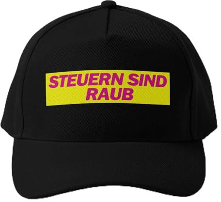 HEBUOUI Herren Basecap aus Reiner Baumwolle für Wärme Steuern sind Raub - FDP Satire Sticker Baseball Cap Icon Sonnenhut Snapback Cap Luxus Cap Caps für Frauen Herren Geschenk