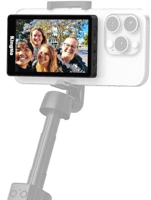 King Ma 4K 30FPS Magnetischer Telefon Vlog Selfie Monitor Bildschirm, Sync Back Camera iPhone Monitor Bildschirm für Vlog Live Stream & TikTok