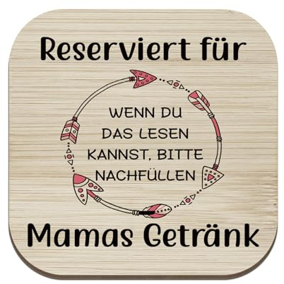 Beste Mama Geschenk Muttertagsgeschenke Geburtstagsgeschenk für Mama Personalisiert Untersetzer Holz Geschenke für Mutter von Tochter Sohn Weihnachten
