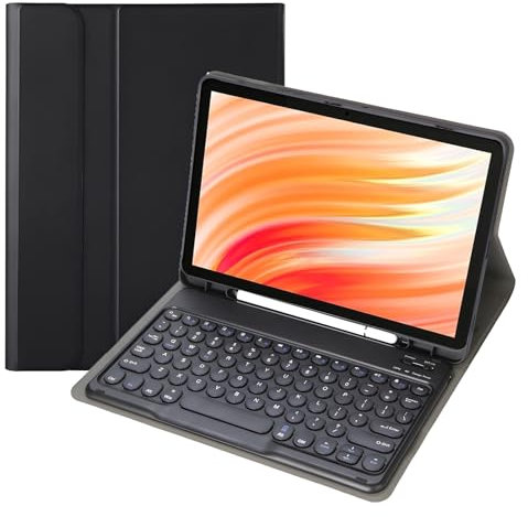HLTOOP Keyboard Case for Amazon Fire HD 10 and 10 Plus Tablet (13th/11th Generation, 2023/2021 Release) - Magnetic Detachable Keyboard with Pen Holder,Black