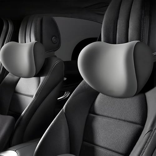 MABEINIU 2 Stück Auto Nackenkissen für Tesla Model Y Juniper 2025 2026, Komfortabel und Atmungsaktiv Auto Kissen Memory Foam Auto Sitz Kopfstütze Nackenstütze