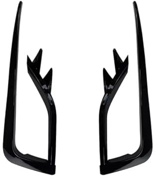 Frontspoiler Frontstoßstange Nebelscheinwerfer Kühlergrill Abdeckung Trim Windmesser Razor Style Canards Für VW Für Golf 7 MK7 MK7.5 VII 2017-2019 Facelift Frontlippe(Gloss Black)
