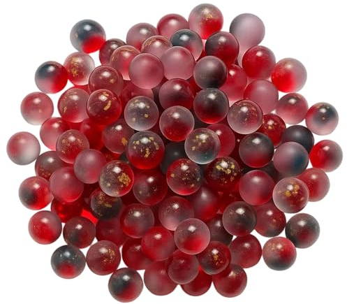 BaiDekun 100 Stück Glasmurmeln, 10mm, Kleine Murmeln mit Box, Wiederverwendbare Glasmurmeln für Murmelspiele, DIY-Projekte, Heimdekoration