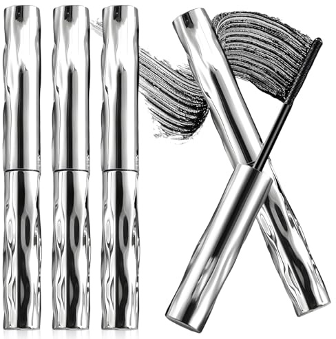 3 PCS Extensionist Mascara, Ultimate Length & Curl Mascaras Set, Iron Wand Mascara, Long-Lasting 4d Silk Fiber, No Flaking No Clumping