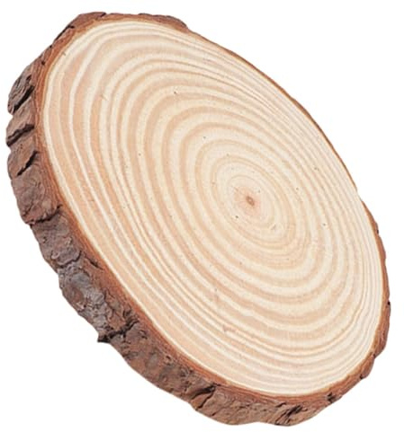 BESTOMZ 5-inch Outdoor Garden Wood Stepping Stones, Decorative Wooden Pathway Tiles for Lawn and Patio, 23-25cm X 2cm Garden Walkway Stones for Yard and Outdoor Décor