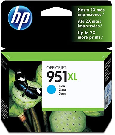 HP 951 XL Cyan Original Tintenpatrone, CN046AL, 1500 Seiten
