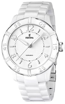 Festina Uhr Für Damen F16621/1 Outlet Keramik Case WeißKeramik Band