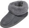 der-Fellmann Hollert Damen Lammfell Hausschuhe Mokassin EWA Grau EUR 38 Hüttenschuhe aus 100% Merino Schaffell Lederschuhe warm gefüttert bequem und leicht Schlupfschuhe mit Gummisohle