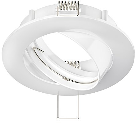 ledscom.de Deckeneinbaurahmen CIRC, rund, schwenkbar, weiß glänzend