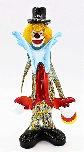 Payaso de cristal de Murano Murano Glass H18 cm Made in Italy payaso F450 bor