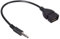 CABLEPELADO Câble adaptateur USB femelle vers jack 3,5 mm AUX mâle, convient pour connecter un appareil USB à une prise auxiliaire de voiture, 20 cm, noir