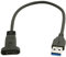CY USB-C USB 3.1 Tipo C Femmina a USB 3.0 A Maschio Cavo dati 20 cm con foro per vite per montaggio a pannello